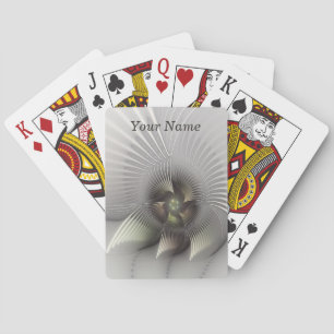 Modern Abstract 3D Shape Fractal Art Name Playing Cards
