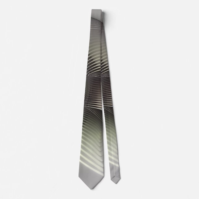 Modern Abstract 3D Shape Fractal Art Tie (Front)