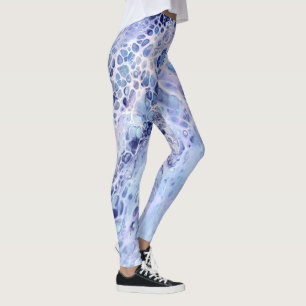 Modern Abstract Acrylic Paint Leggings