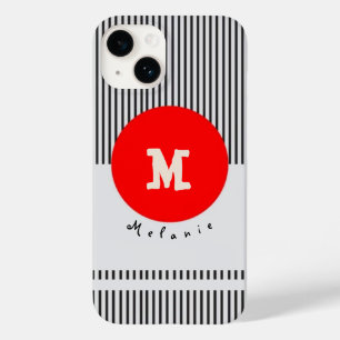 Modern abstract aesthetic minimal Monogram Case-Mate iPhone 14 Case