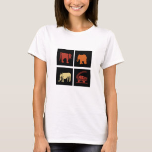 Modern abstract African animals art T-Shirt