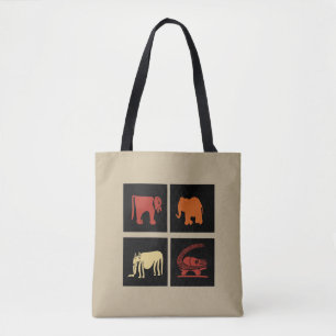 Modern abstract African animals art Tote Bag