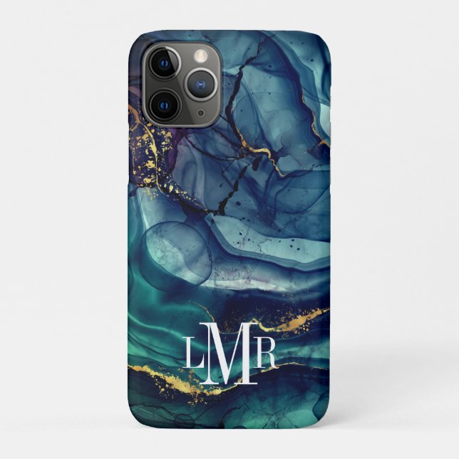 Modern Abstract Alcohol Ink iPhone / iPad case (Back)