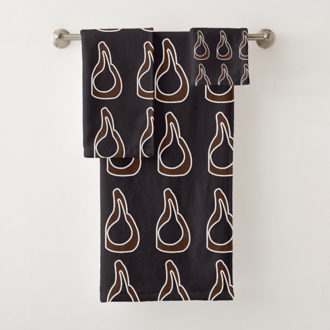 Modern Abstract Art  Bath Towel Set (Insitu)
