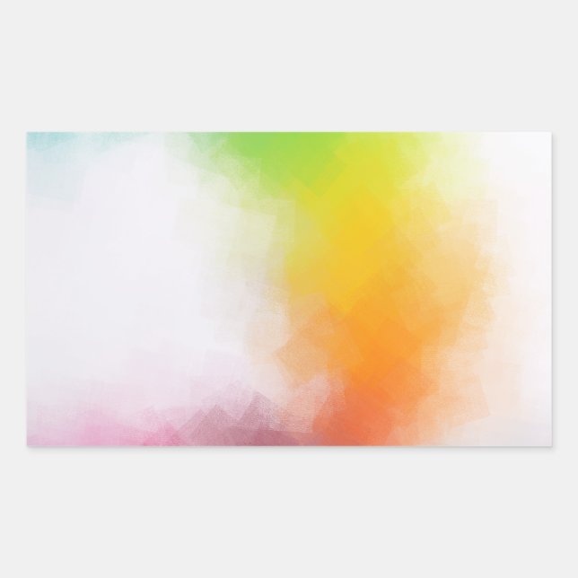 Modern Abstract Art Blank Template Colourful Trend Rectangular Sticker (Front)