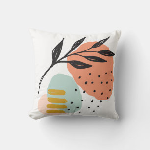 Modern Abstract Art Botanical Watercolor Cushion