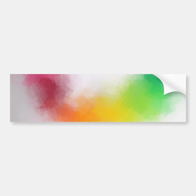 Modern Abstract Art Colorful Blank Template Trendy Bumper Sticker (Front)