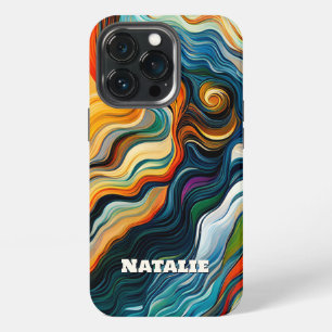 Modern Abstract Art Colourful Monogram iPhone 13 Pro Case