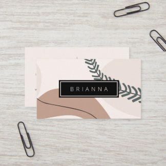 Modern Abstract Art Earth Tones Business Card