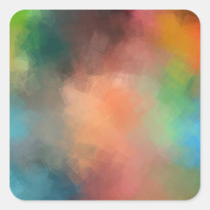 Modern Abstract Art Elegant Blank Template Square Sticker