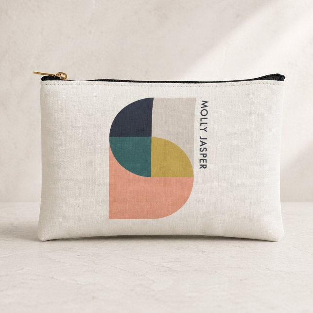 Modern Abstract Art Elegant Geometric Minimalist Accessory Pouch (Creator Uploaded)