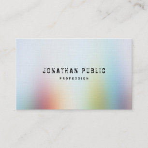 Modern Abstract Art Elegant Professional Colourful Business Card