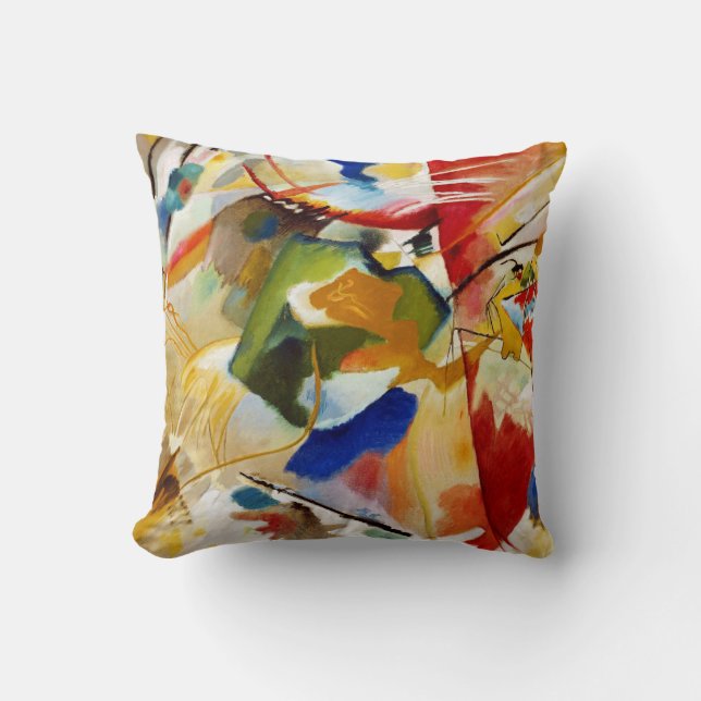 Modern abstract art expressionism cushion (Front)