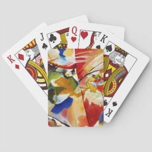 Modern abstract art expressionism playing cards