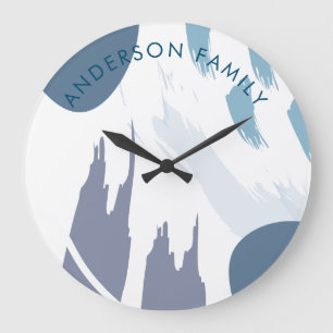 Modern Abstract Art Large Clock