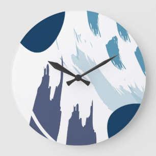 Modern Abstract Art Large Clock