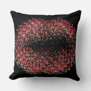 Modern Abstract Art Lips #11 Cushion