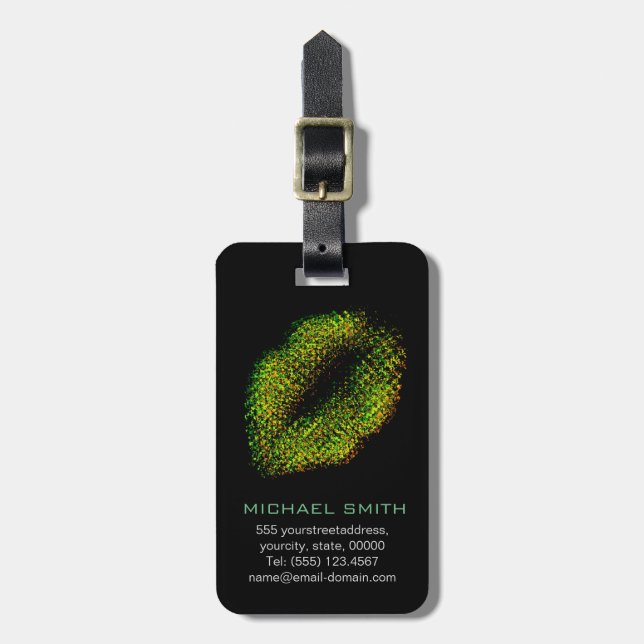 Modern Abstract Art Lips #13 Luggage Tag (Front Vertical)