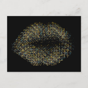 Modern Abstract Art Lips #16 Postcard