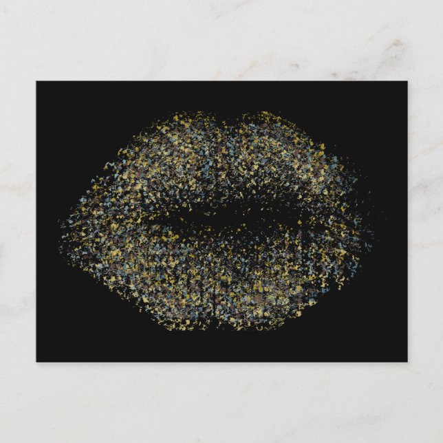Modern Abstract Art Lips #16 Postcard (Front)