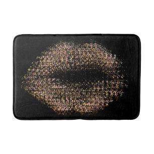 Modern Abstract Art Lips #18 Bath Mat