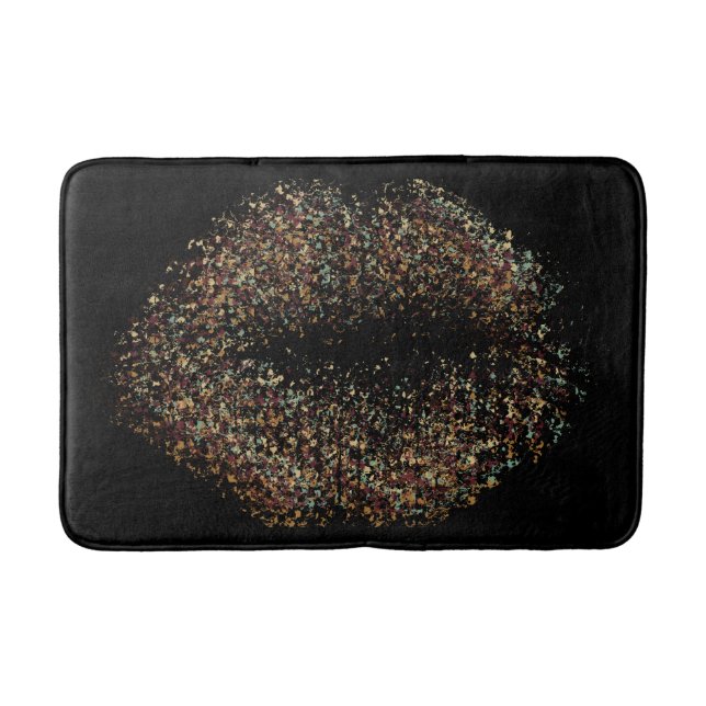 Modern Abstract Art Lips #19 Bath Mat (Front)