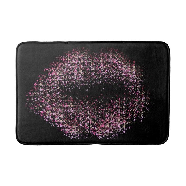 Modern Abstract Art Lips #30 Bath Mat (Front)
