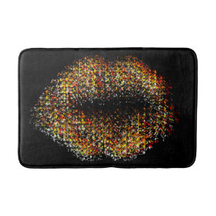 Modern Abstract Art Lips #34 Bath Mat