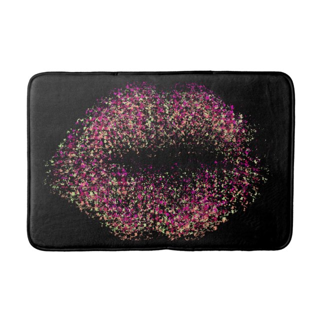 Modern Abstract Art Lips #37 Bath Mat (Front)