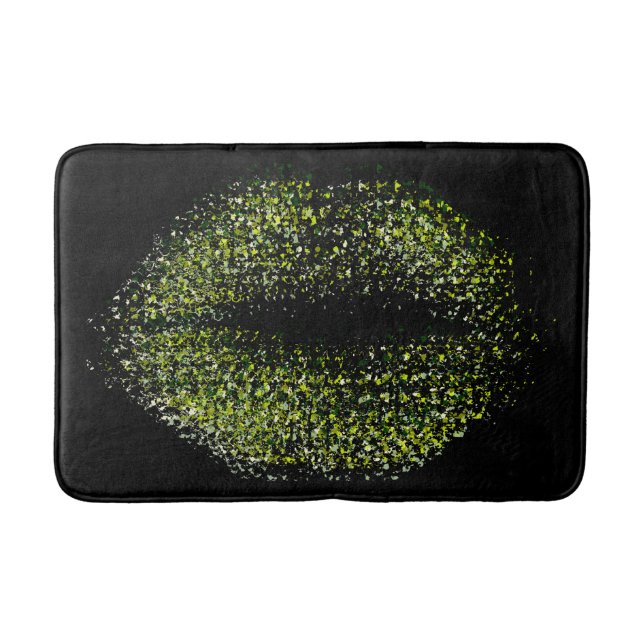 Modern Abstract Art Lips #42 Bath Mat (Front)