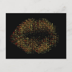 Modern Abstract Art Lips #6 Postcard