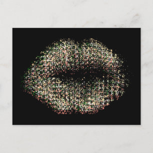 Modern Abstract Art Lips #9 Postcard