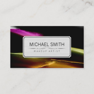 Modern Abstract Art Makeup Artist #25 Business Card