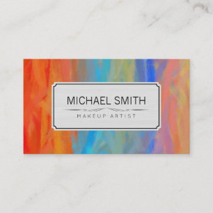 Modern Abstract Art Makeup Artist #90 Business Card