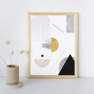 Modern Abstract Art mid century Minimalist Poster
