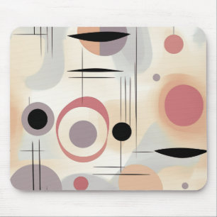 Modern abstract art mid century mouse pad