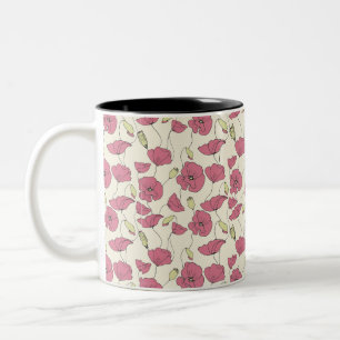 modern abstract art, minimalist Two-Tone coffee mug