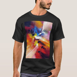 Modern Abstract Art Painting Black Colour Template T-Shirt