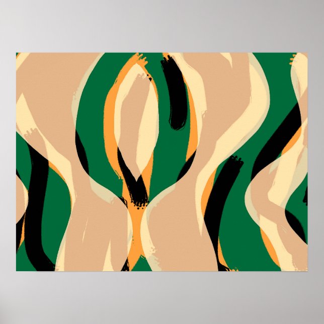 Modern Abstract Art Poster - Maximalist Style (Front)