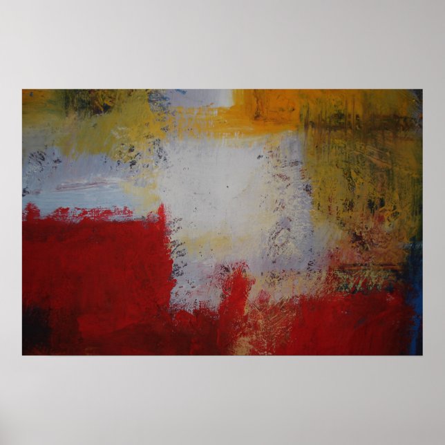 Modern Abstract Art Poster - Minimalist Squares (Front)