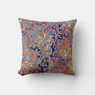 Modern Abstract Art Red Yellow Black Cushion