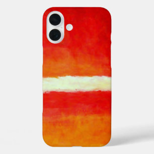 Modern Abstract Art - Red Yellow White iPhone 16 Plus Case