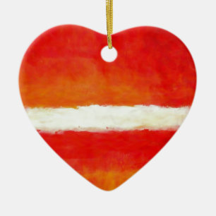Modern Abstract Art - Rothko Style Ceramic Tree Decoration
