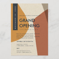 MODERN ABSTRACT ART RUST ORANGE GRAND OPENING