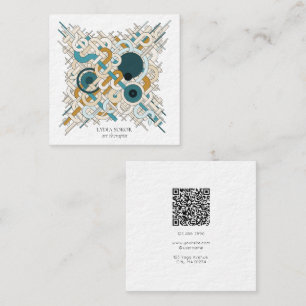 Modern Abstract Art Therapist Business Card