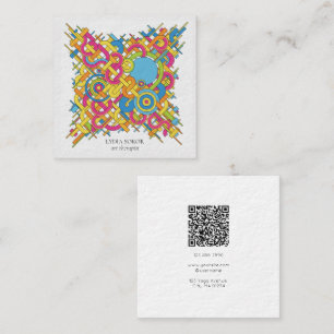 Modern Abstract Art Therapist Business Card