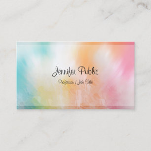 Modern Abstract Art Trendy Elegant Colourful Desig Business Card