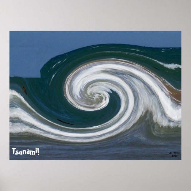 Modern Abstract Art Tsunami! Poster (Front)