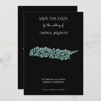 Modern Abstract Art – White Line Circle Design Save The Date