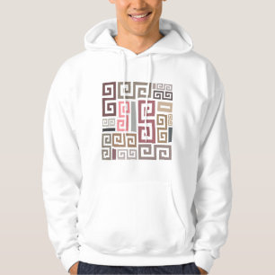 modern abstract artistic colored lines hoodie